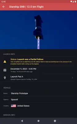 Rocket Watchr - SpaceX, NASA, android App screenshot 9