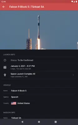 Rocket Watchr - SpaceX, NASA, android App screenshot 12