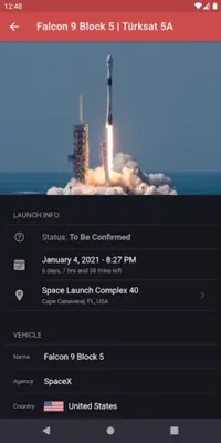 Rocket Watchr - SpaceX, NASA, android App screenshot 19