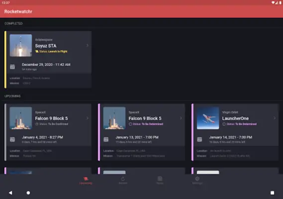 Rocket Watchr - SpaceX, NASA, android App screenshot 6